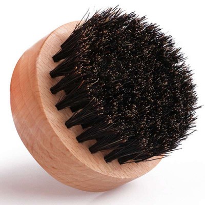 Customized Round Bamboo Wood Boar Bristle Hair Brush Beard Hair Comb