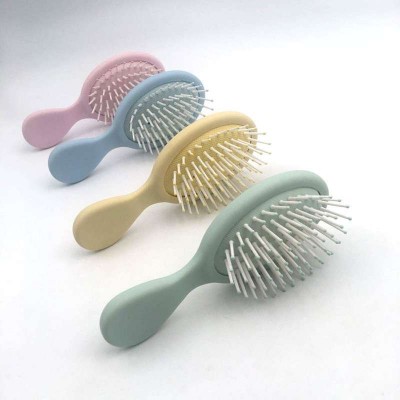 Factory Customized Mini Logo Size Oval Cushion Detangling Kids Hair Brush