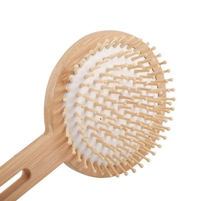 Eco friendly 100% natural custom logo Massage Scalp kids wood wooden baby set pick comb bamboo hair brush