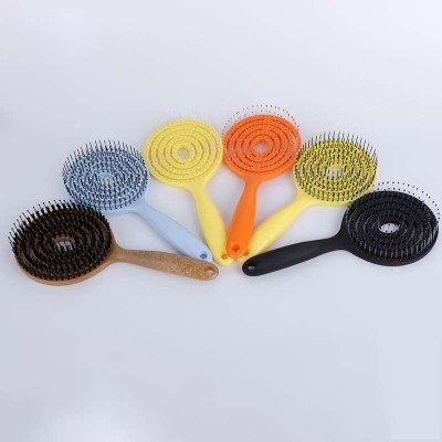 Amazon Top Seller 2020 OEM Plastic Vent Speed Dry Hair Brush With Ribs Shape