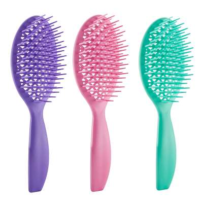 Professional Custom Curved and Vented Hair Dryer Detangle Brush Hollow Styling Paddle Hair Brush