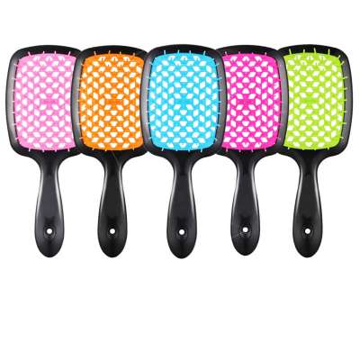 wholesale  Curved and Vented Hair Dryer Detangle Brush Hollow square Styling  Hair Brush