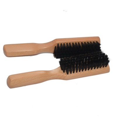 Manufacturer Premium Men Gift 100% Boar Bristel Curve Shape Wooden Beard Brush