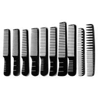 Hot Selling Travel Hotel Disposable Plastic Comb Barber Cheap Rat Tail Carbon Fiber Brush Comb for Hair